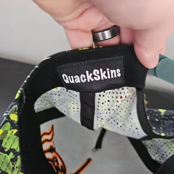 Quack Skins Pukka Ultra Fit Adjustable Camoflauge Green/Black Breathable Hat